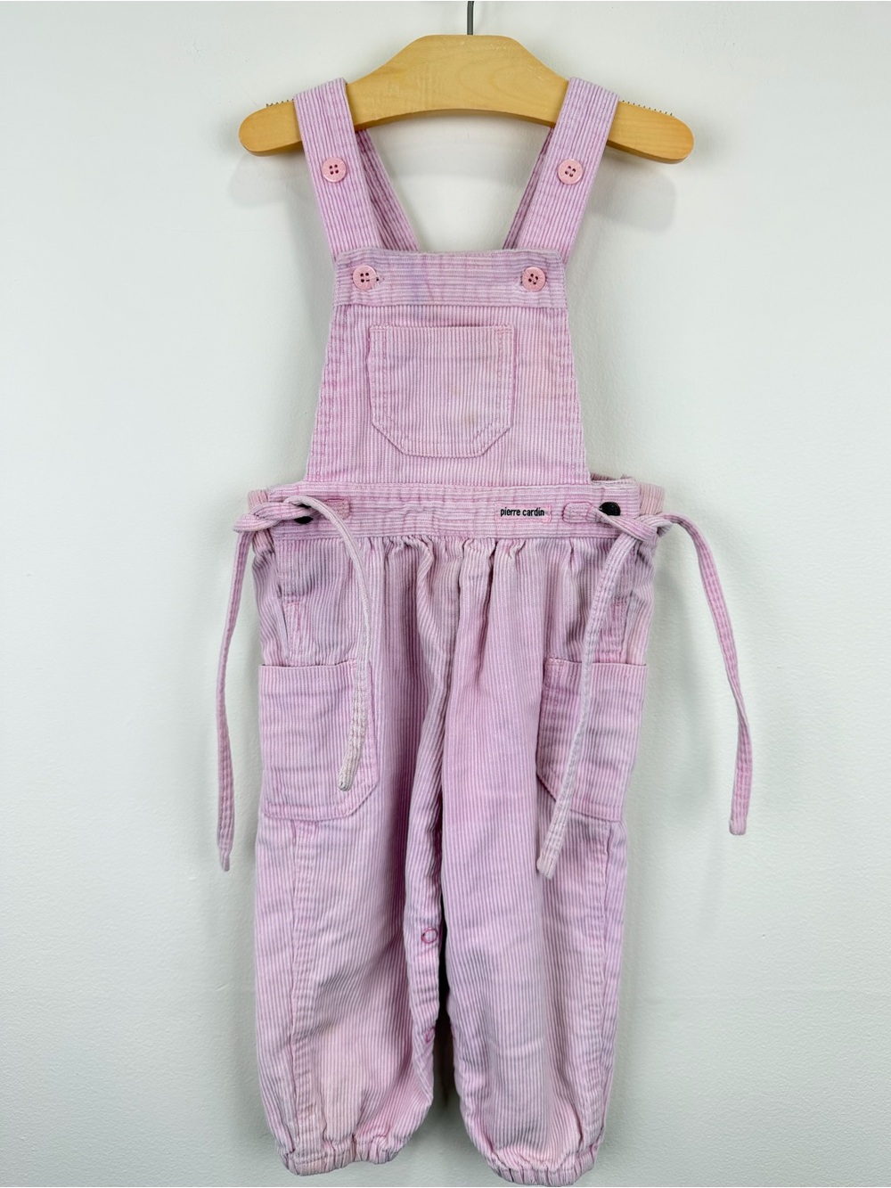 Vintage Pierre Cardin Boutique Pink Corduroy Overalls 18m